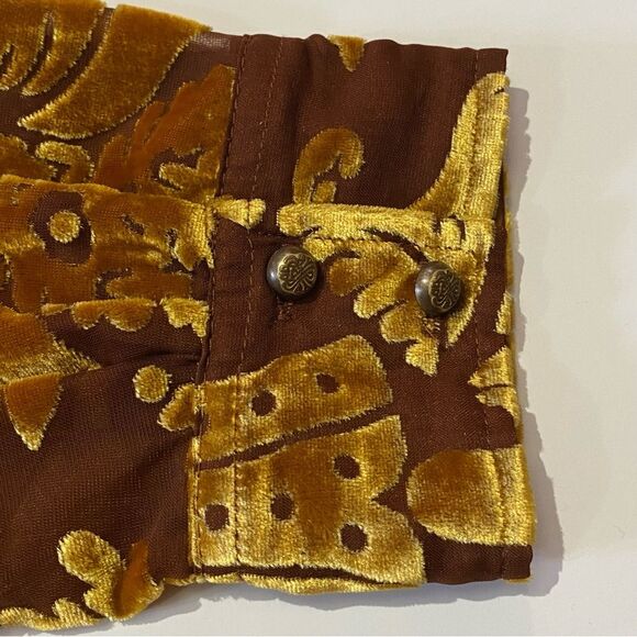 Soft Surroundings Button Down Floral Semi Sheer Blouse Women's Size XS - Picture 10 of 16